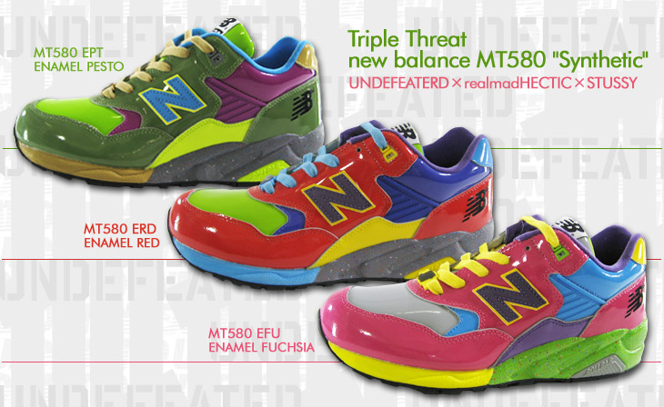 Triple Threat new balance MT580 "Synthetic"/ UNDEFEATED×realmadHECTIC×STUSSY