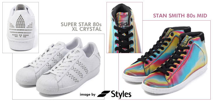 STAN SMITH 80s MID & SUPER STAR 80s XL CRYSTAL / adidas Originals