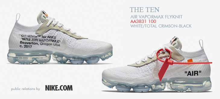AIR VAPORMAX FLYKNIT "OFF WHITE" | AA3831-100