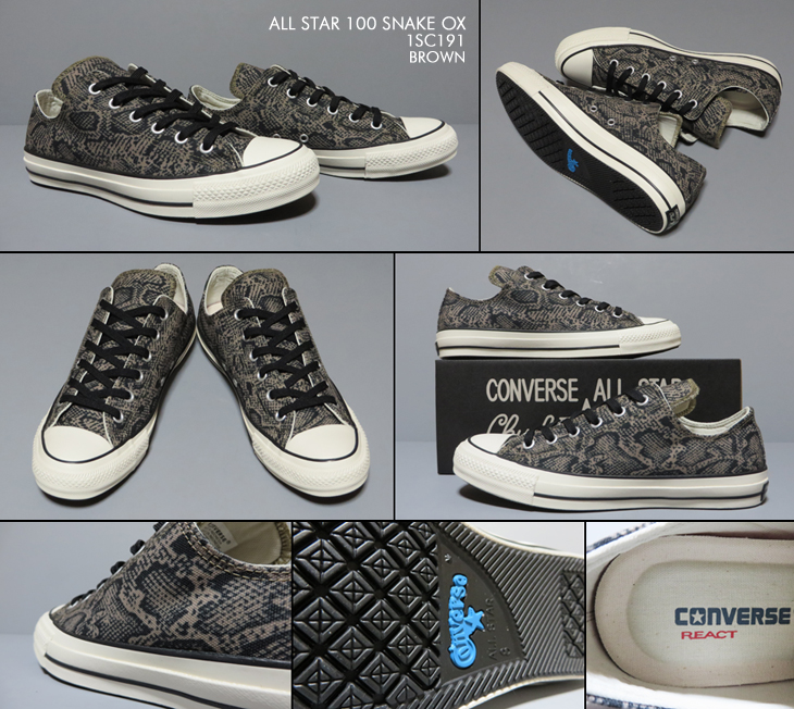 CONVERSE ALL STAR 100 SNAKE OX | BROWN